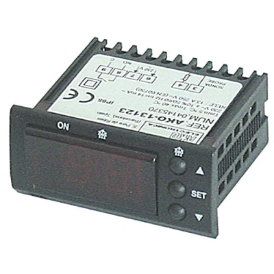 Imagen de AKO 13123 Regulador electrónico (230 V CA, para NTC de 50 hasta +99 C, dimensiones 58 x 25,4 mm, pantalla 21 2 dígitos, versión montaje NTC)