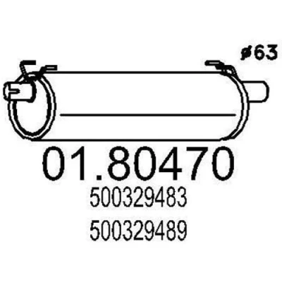 Imagen de MTS 01.80470 Silenciador Intermedio 920