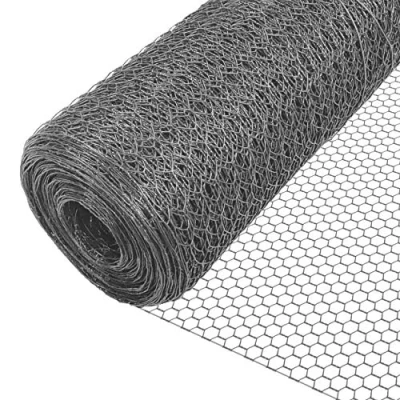 Imagen de VOUNOT Red Alambre Hexagonal, Rollo Malla Metalica, Tamaño de 25mm, 100 cm (H) x 25 m (L), Revestimiento PVC, Gris