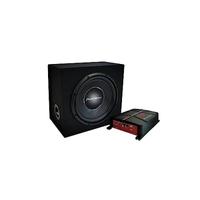 Imagen de Pioneer GXT 3730B SET Pack subwoofer y amplificador, consta de 1 TS A30S4 30 cm precargado en una caja sellada, amplificador GM A3702 juego cables