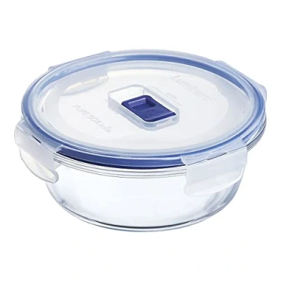 Imagen de Luminarc Pure Box Active Recipiente Redondo Hermético Vidrio 14x6x6,6cm 67cl Bicolor