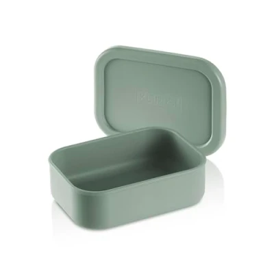 Imagen de KLIPPSI® fiambrera mediana, de silicona platino, resistente al calor, frío, a prueba fugas, apta para lavavajillas (verde)