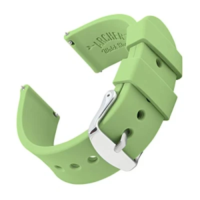 Imagen de Archer Watch Straps Correas Reloj Silicona de Liberación Rápida para Hombre y Mujer (Verde Té, 22mm)