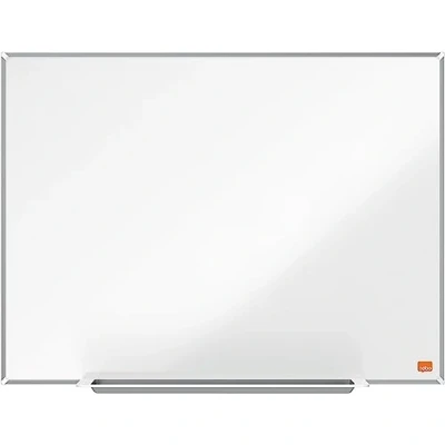 Imagen de Nobo Pizarra Magnética Nano Clean de Acero con Bandeja para Rotuladores, 600 x 450mm, Marco Fino, Sistema Instalación InvisaMount, Impression Pro, Blanco, 1915401