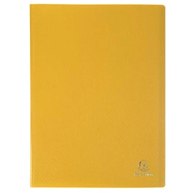 Imagen de Exacompta Ref. 8559E OPAK Caja de 12 protectores documentos (50 fundas granuladas, antirreflectante, 100 vistas, tamaño A4, 24 x 32 cm, cubierta polipro suave, color amarillo