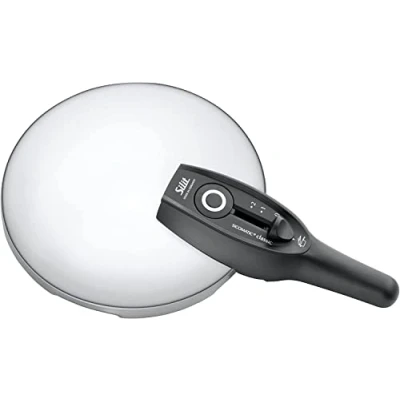 Imagen de gs1 data protected company 4004633000006 Silit Sicomatic Classic 2121304999 Tapa de repuesto para olla a presión (2,5 L, 18 cm, mango plástico, 3 niveles cocción, regulador escalón con una sola mano), color negro