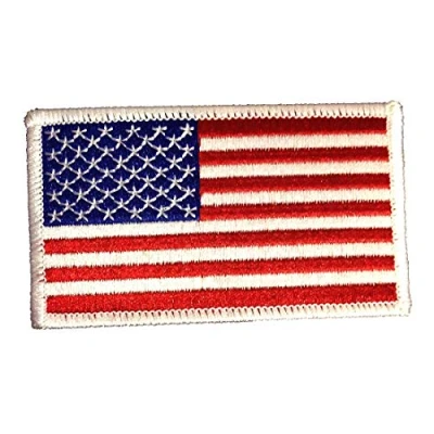 Imagen de Usa Army Bandera Parches Termoadhesivos Bordados Aplique Para Ropa, Tamaño: 8,2 x 5 cm