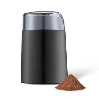 Imagen de Amazon Basics Molinillo de café eléctrico, negro