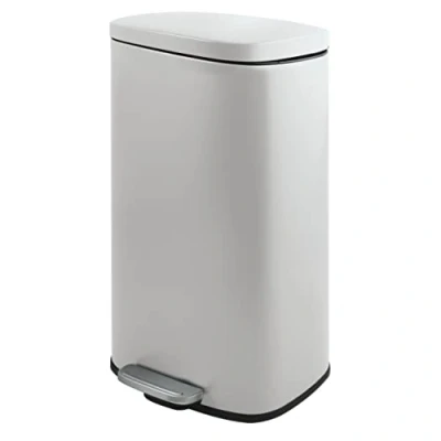 Imagen de Spirella SP2711 Cubo de Basura 50 litros Cocina, Cierre Suave, Interior plástico, con Pedal, Color Blanco