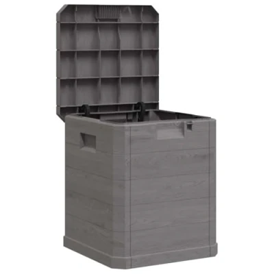 Imagen de vidaXL Caja de Almacenamiento Jardín, Baúl para Cojines Almohadas Mantas, Cofre Herramientas, Patio Terraza, 90 L Marrón