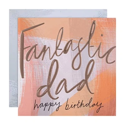 Imagen de Hallmark Tarjeta de cumpleaños para papá, diseño contemporáneo texto en relieve