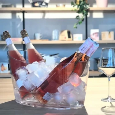 Imagen de MacFly Cubitera para Botellas Enfriador de 4 Vino, Cervezas, Champán y Refrescos, Grande Botellas, Champanera Grande, 41x25x22 cm