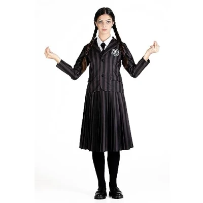 Imagen de Ciao Miércoles Addams uniforme escolar Nevermore Academy disfraz niña original Wednesday (Talla S)