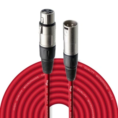 Imagen de Stagg 10 m cable XLR a conector para micrófono de calidad, rojo