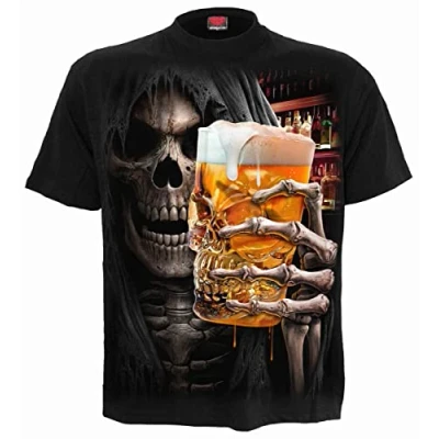 Imagen de Spiral Live Loud Hombre Camiseta Negro 4XL 100% algodón Regular