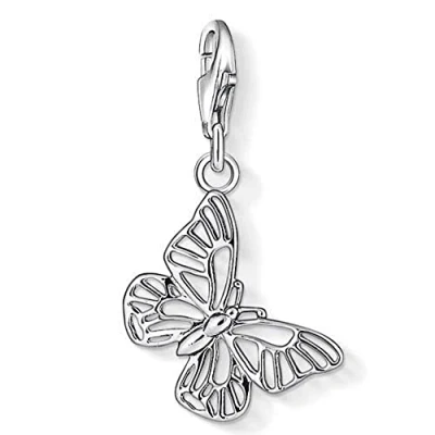 Imagen de Thomas Sabo charm Club Colgante para mujer en forma de mariposa, plata ley 925, 1038 001 12