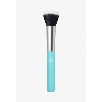 Imagen de 3INA MAKEUP The Foundation Brush Azul Brocha de Maquillaje para Rostro Base efecto Aerógrafo Multipropósito Pelo Sintético Acabado Natural Vegan Cruelty Free