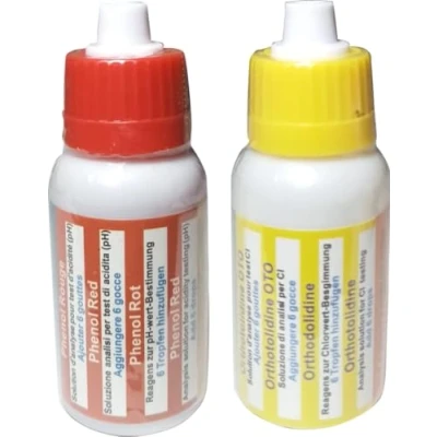 Imagen de Test Kit Analizador De pH y Cloro (Otho/Phenol) 6 Gotas Para Medir Los Valores Del Agua Su Piscina Spa O Hottub (Recambio Analizador)