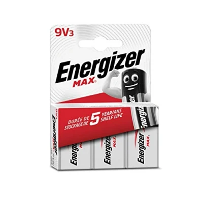 Imagen de Energizer Baterías de 9 V, Potencia alcalina máxima, Paquete 3