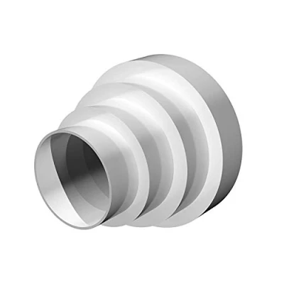 Imagen de reductor de conductos 120 mm a 80 / 4,7 3 pulgadas conector reducción conducto en línea aumentador adaptador ventilación