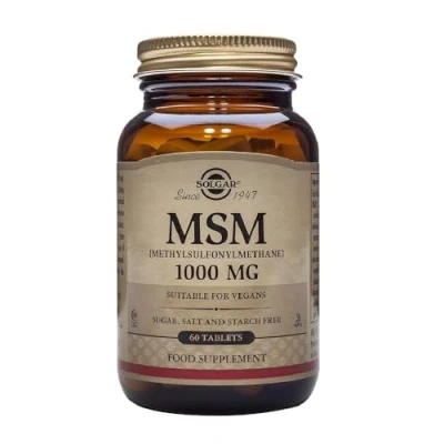 Imagen de Solgar MSM 1000 mg (Metil Sulfonil Metano) 60 Comprimidos
