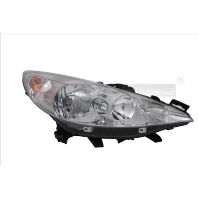 Imagen de TYC 20 1059 00 21 Faros derecha H7/H1 para circulación por la con electromotor, bombilla PEUGEOT: 207 Hatchback, SW, CC