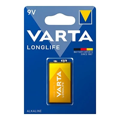 Imagen de PILA ALCALINA 9V 6LR61 LONGLIFE (BLISTER 1 unid.) ideal para dispositivos que requieren una fuente de energía duradera. Dimensiones: 26,5x17,5x48,5mm. Potencia y fiabilidad en cada uso.