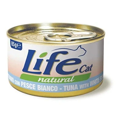Imagen de Life Cat Natural Atún con Pescado Blanco, Lata 85 g