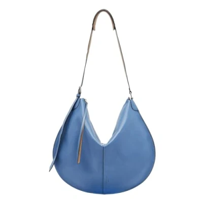 Imagen de Liebeskind Berlin Naomi Natural Sheep Hobo L, Vagabundo L para Mujer, Mykonos Blue 5550