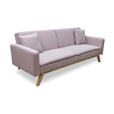 Imagen de SHIITO Modelo Kennedy Sofá Convertible de 3 Plazas con Sistema Clic Clac Diseño Moderno y Confortable Tela Rosa 210 x 76 83 cm