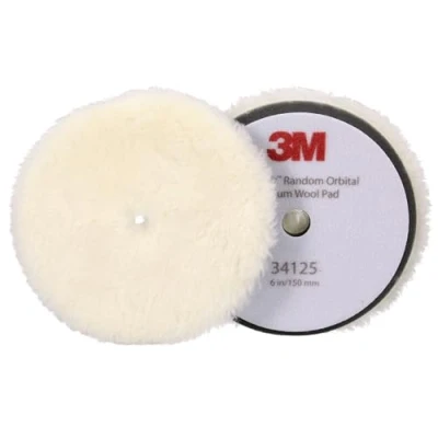 Imagen de 3M Perfect It Boina de lana pulido rotorbital, 150 mm, blanca, 34125