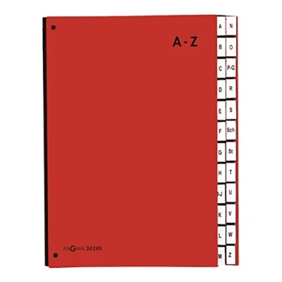Imagen de Pagna Desk Organizer Cuaderno de planificación con índices A Z, rojo