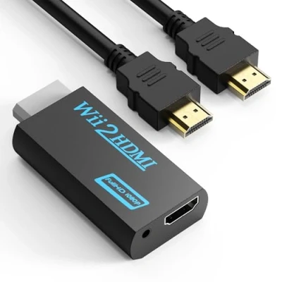 Imagen de GoldOars Adaptador para Wii a HDMI y convertidor de vídeo Full HD 1080P con Salida Audio Jack 3,5 mm