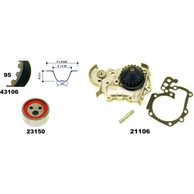 Imagen de MAPCO 41106 Bomba de Agua + Kit Distribucion RENAULT: MEGANE 1 Classic, 1, Coach
