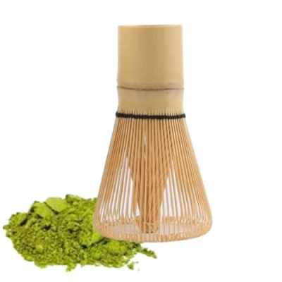 Imagen de Angelkiss Premium juego té verde matcha batidor de bambú natural. Chasen preparación herramienta cepillo polvo para ceremonia beber