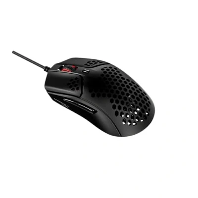Imagen de HyperX Pulsefire Haste Ratón alámbrico para juegos Ultraligero, 59 g, carcasa con patrón de panal abejas, diseño hexagonal, cable HyperFlex, hasta 16.000 PPP, 6 botones programables