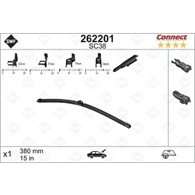 Imagen de Limpiaparabrisas Swf Alternative Connect 262201 380mm Sin marco FORD: FIESTA 6, Tourneo Courier, 6 Van, FIAT: Grande Punto Hatchback
