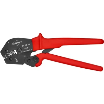 Imagen de Knipex Alicate para crimpar terminales también trabajar a dos manos bruñido, con fundas de plástico antideslizantes 250 mm 97 52 04