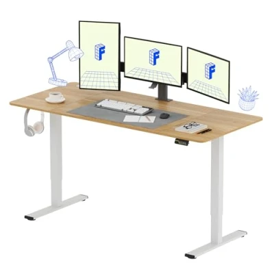 Imagen de FLEXISPOT Escritorio de Pie con Tablero (Arce,180x80cm), Standing Desk, Elevable Eléctrico Ordenador Mesa Gaming Ajustable en Altura Memoria Automática Inteligente