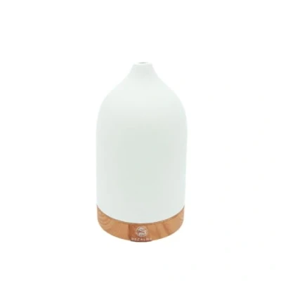 Imagen de Recalma difusor de aroma cerámica, para aceites esenciales, aceite aromático eléctrico, humidificador ultrasónico con modo niebla ajustable y temporizador