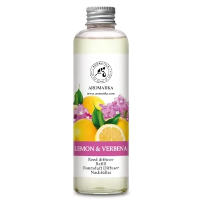Imagen de Recambio de Difusor Limón y Verbena 200 ml Relleno Difusores Aromáticos Ambientador Aroma Cítrico Fragancia Fresca Reed Diffuser Refill Lemon &amp;