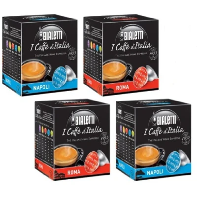 Imagen de Bialetti: Two Pair Napoli + Roma Set of 64 Capsules * (2+2) by Bialetti
