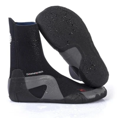 Imagen de RIP CURL Dawn Patrol Botas de Neopreno Punta Redonda 3mm Zapatos Negro Unisex Sistema Deslizamiento fácil SOS Sensible