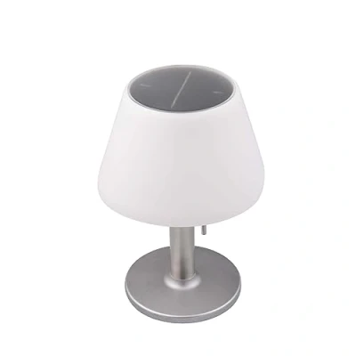 Imagen de wonderlamp Lámpara de mesa Solar para exterior e interior LED Platina 5W, 2 en1, Recargable con el sol y por USB