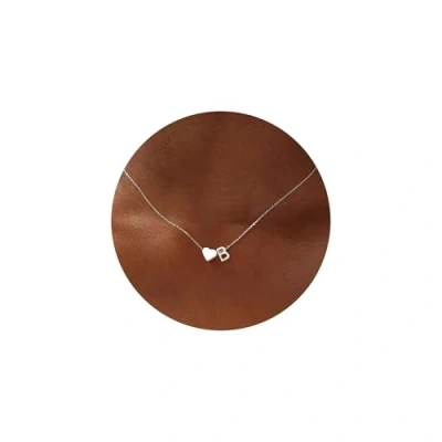Imagen de TINGN Cadena de Corazón plata dorada con Letras para mujeres y niñas 14 quilates chapado en oro A Z Colgante Personalizada Bisutería Regalos
