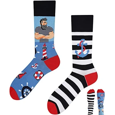 Imagen de TODO calcetines divertidos para hombres y mujeres, novedosos hombre, regalo de Navidad, divertidos, producción la UE, Marinero, M