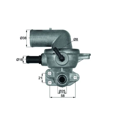Imagen de MAHLE ORIGINAL TI 133 88D Termostato, refrigerante 88 con junta CHRYSLER: Grand VOYAGER IV, 4 norauto, oscaro, mister auto