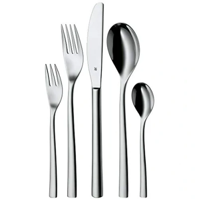 Imagen de WMF Palermo Cubertería, 60 Piezas (12 comensales), cromargan Protect, Color Plateado
