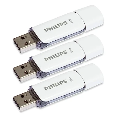 Imagen de Philips Snow Edition, Memoria USB 2.0 (32 GB, 3 Unidades), Color Gris