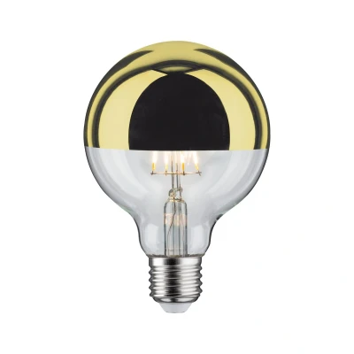 Imagen de Paulmann 28675 lámpara LED filamento G95 6 vatios bombilla cúpula espejo oro 2700 K blanco cálido regulable E27